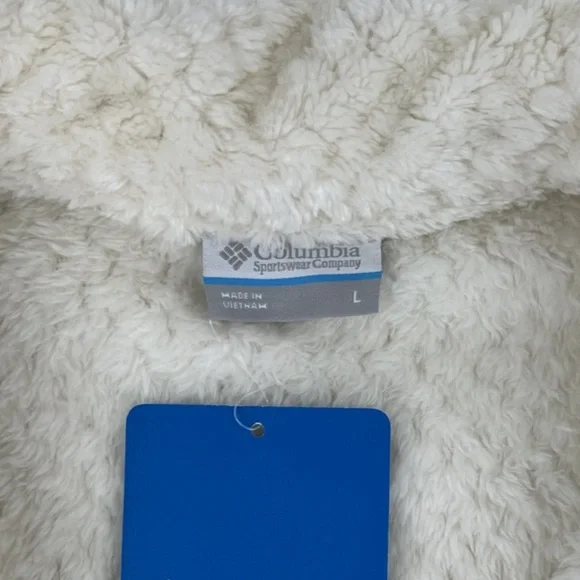 NEW Columbia Beech Forest High Pile Soft Teddy Fleece 1/4 Pullover Cream Large - Picture 6 of 15